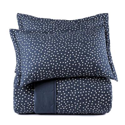 Jogo De Colcha King 3 Peças Altenburg Malha Fio Penteado Bits Marinho