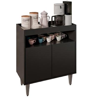 Balcao Aparador Multiuso 2 Portas Bp Alice 71 Cm Eratto Moveis - Preto Preto