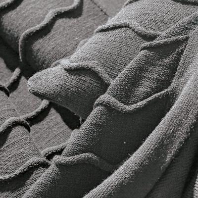 Almofada Tricô 45cm X 45cm Altenburg Serenité Cinza Aço