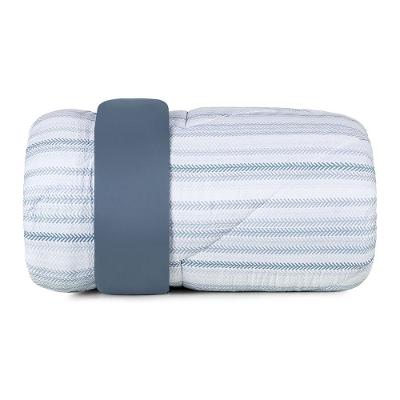 Edredom Queen Diretrix Toque Acetinado Poliéster Azul Dimensão Altenburg