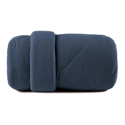 Edredom King Altenburg Malha Fio Penteado Azul Minimal