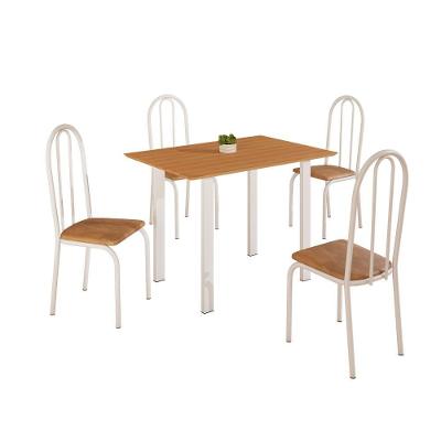 Conjunto Sala De Jantar Mila 4 Cad Ilhabela Branca C- Jambo