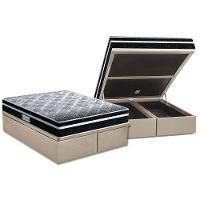 Cama Box Baú Queen: Colchão Anatômico Probel D33 / EP ProDormir Advanced Tech1500 Plus + Base CRC Suede Clean(158x198) - 1