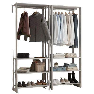 Kit 2 Closet Modulado 3 Prateleiras 200x80 Cm Ey101 Novam - Branco