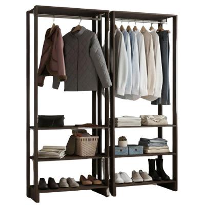 Kit 2 Closet Modulado 3 Prateleiras 200x80 Cm Ey101 Novam - Grafite