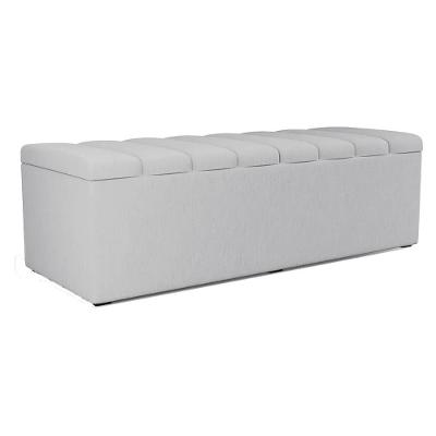 Recamier Calcadeira Bau 160 Cm Dalia Linho Cinza Artte