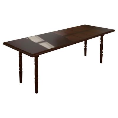 Mesa Retangular 10 Lugares Colonial Pes Torneados 250x90 Cm 100ea Marjori - Castanho Acetinado