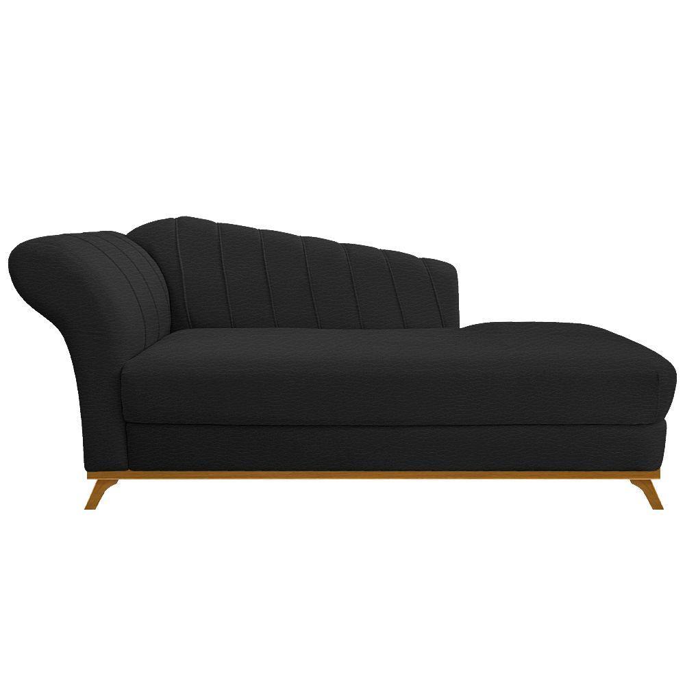 Recamier 160Cm Lado Direito Corano Preto - 6