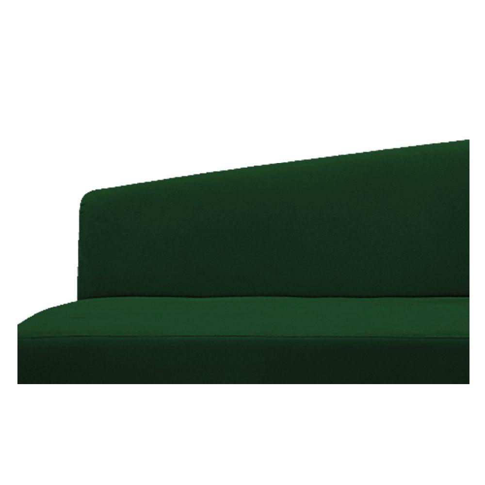 Recamier 140Cm Lado Esquerdo Suede Verde - 4