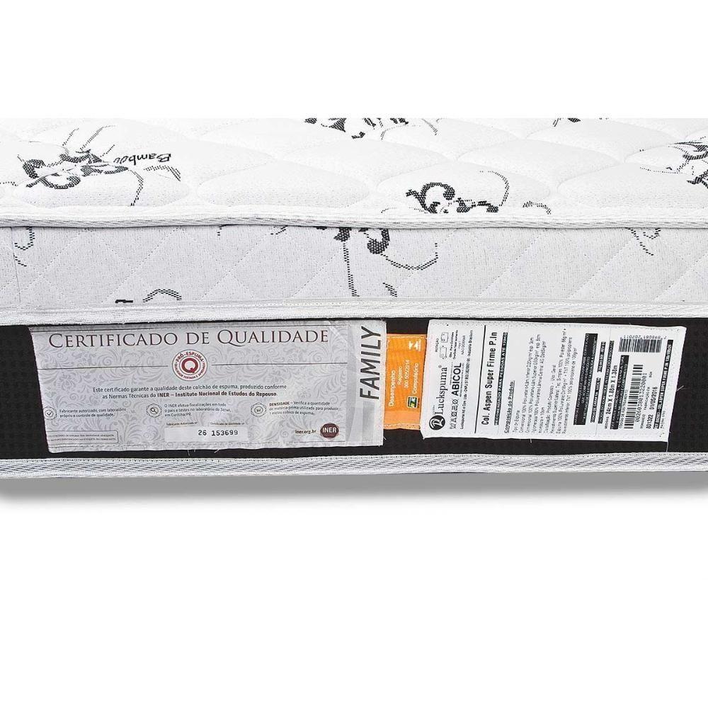 Cama Box Casal: Colchão Anatômico Luckspuma D33/AG65 Aspen 50 + Base CRC Suede Black(138x188) - 4