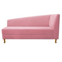 Recamier 140Cm Lado Esquerdo Suede Rosa Bebê - 6