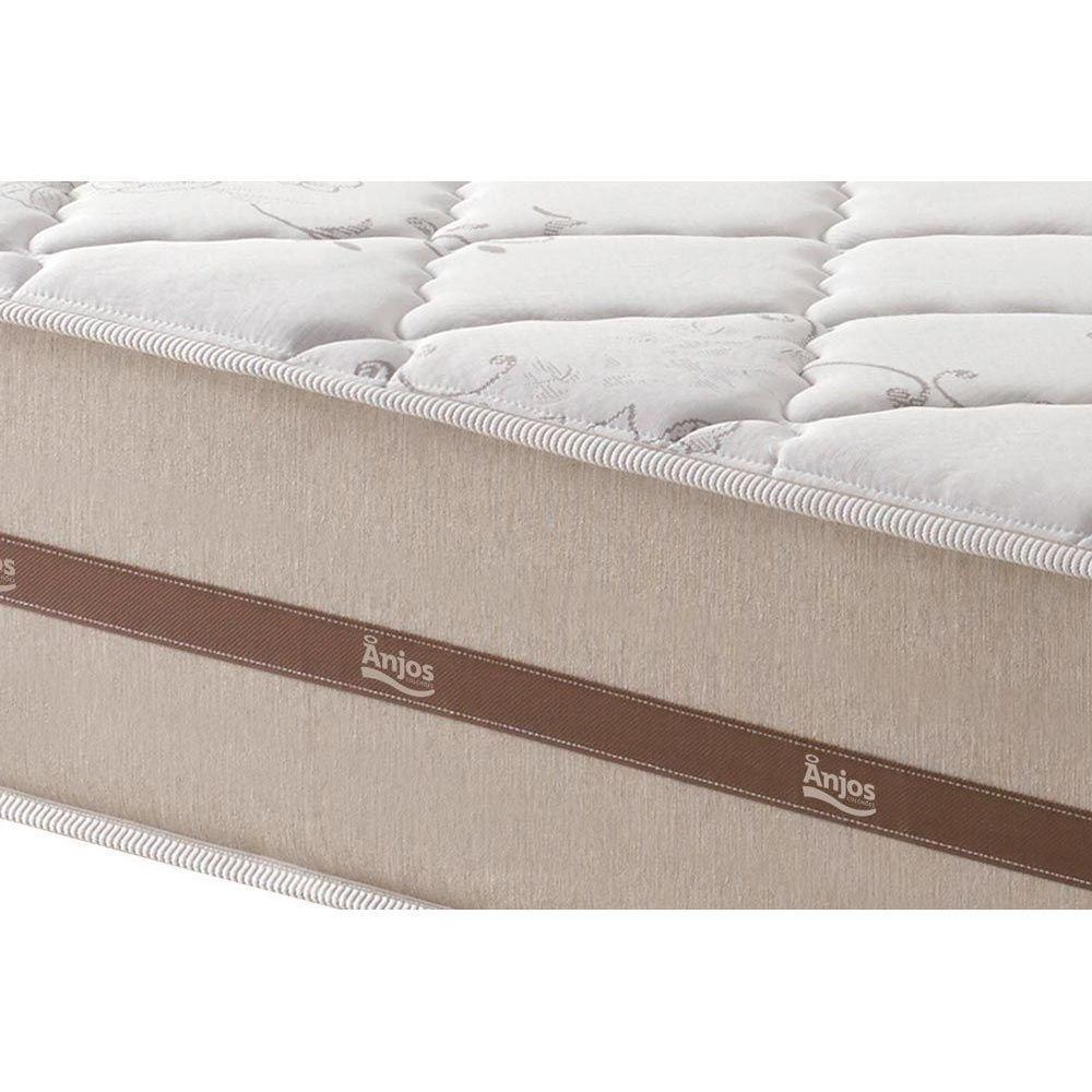 Cama Box Baú Queen: Colchão Molas Masterpocket Ensacadas Anjos Classic + Base White(158X198) - 6