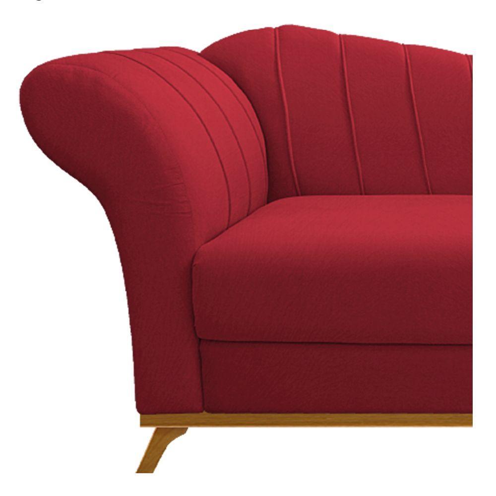 Recamier 140Cm Lado Direito Suede Vermelho - 5