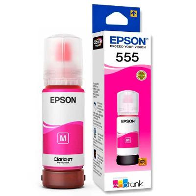 Refil De Tinta Epson T555 Magenta, 70ml, Para Impressora Epson L8160 E L8180 - T555320-al