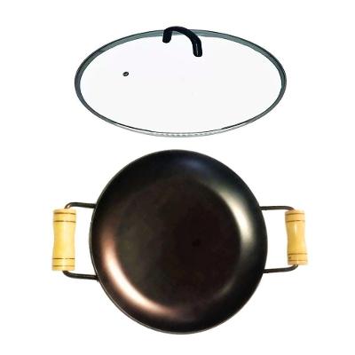 Chapa Disco Arado Chapa De Aço Carbono Alça Madeira Tv 40Cm