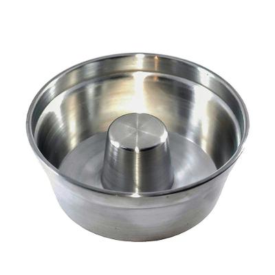 Forma Bolo Padaria Torta Pudim Alumínio Furo Com Canudo 16cm