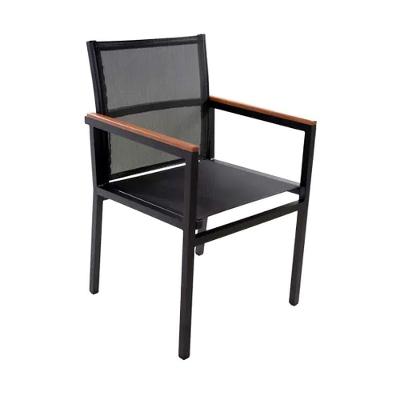 Cadeira Diamante De Alumínio Tela Sling Hotel Piscina Jardim