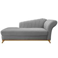 Recamier 160Cm Lado Esquerdo Suede Cinza - 6