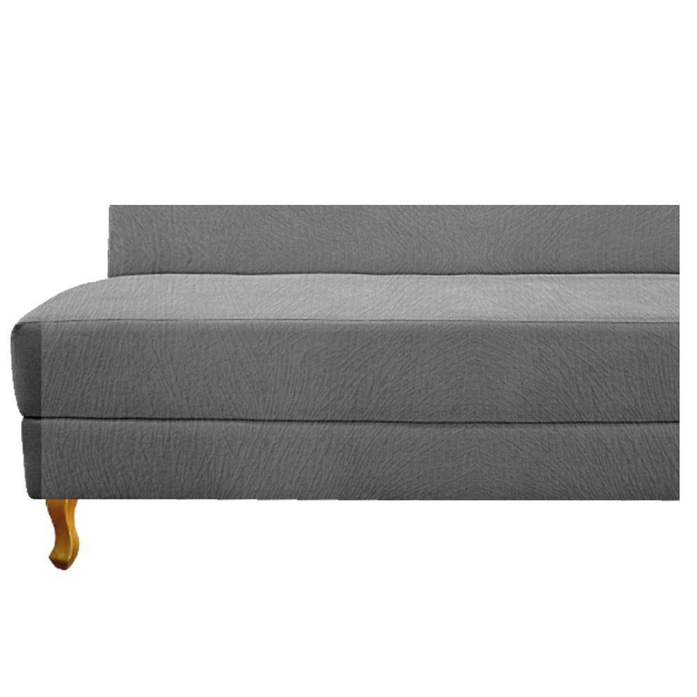 Recamier 160Cm Lado Esquerdo Suede Cinza - 4