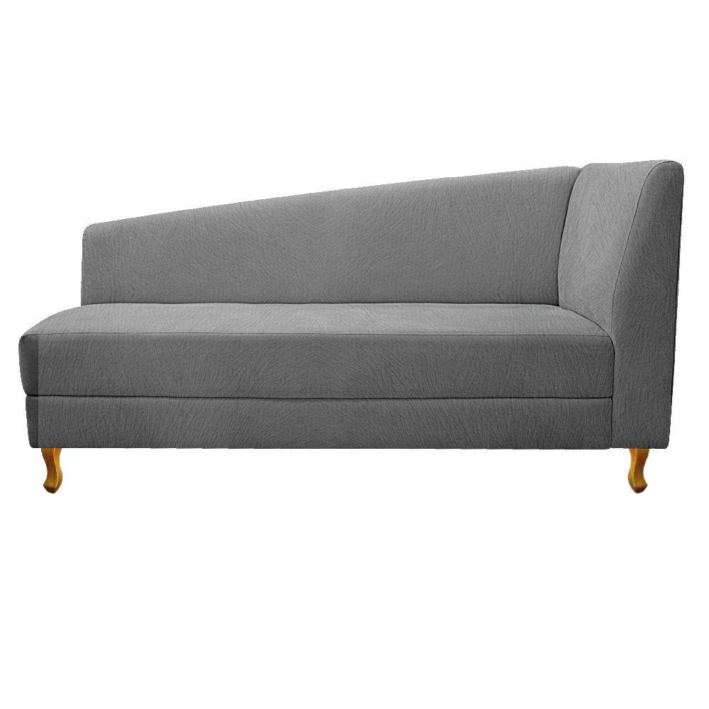 Recamier 160Cm Lado Esquerdo Suede Cinza - 6