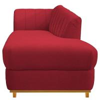 Recamier 160Cm Lado Direito Suede Vermelho - 5