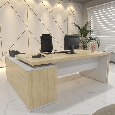 Mesa Executiva Em L Giovinazzo Carvalho Branco