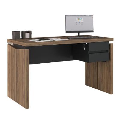 Mesa De Escritório E Balcão Morretes Nogal Preto