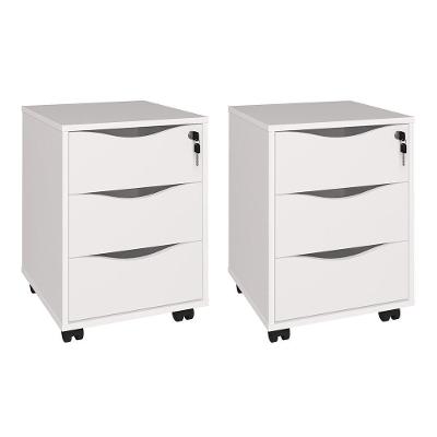 Conjunto De Gaveteiros Warrignton Branco