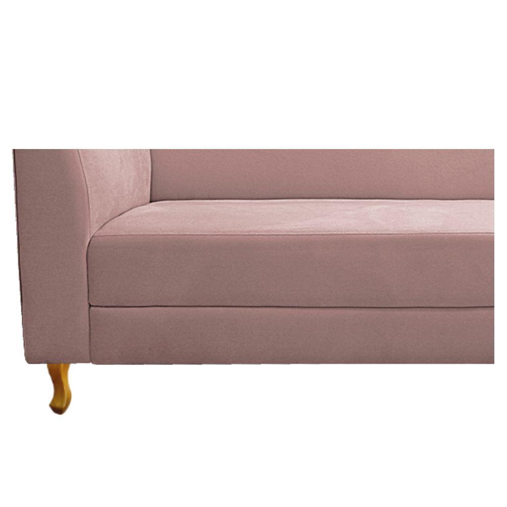 Recamier 160Cm Lado Direito Suede Rosê - 2