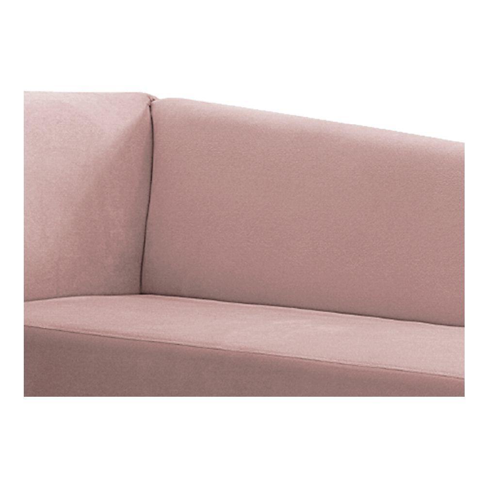 Recamier 160Cm Lado Direito Suede Rosê - 5