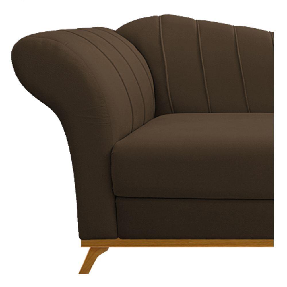 Recamier 160Cm Lado Direito Suede Marrom - 5