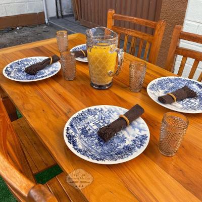 Mesa Madeira De Demolição 140cm X 70cm Com 4 Cadeiras Pequim De Jantar Sudeste Rústico