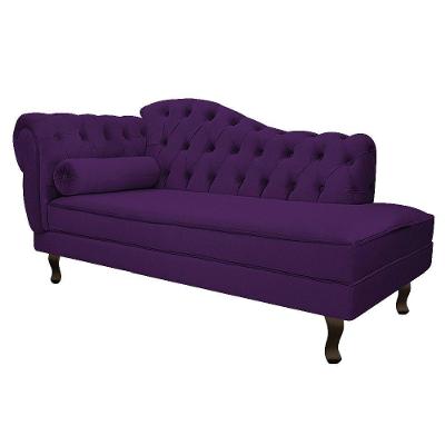 Recamier Diana 140cm Lado Direito Suede Roxo Adj Decor