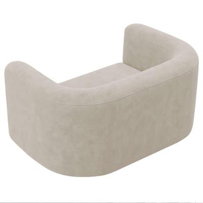 Poltrona Decorativa Sala De Estar Recepção Melina Linho Rosê