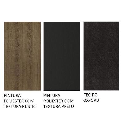 Conjunto Sala De Jantar Mesa Tampo De Madeira Com 4 Cadeiras Rustic-preto-oxford Flavia Madesa Rustic-preto-oxford