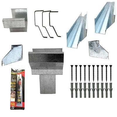 Kit Calha Telhado Beiral 4 Metros Galvanizada