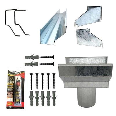 Kit Calha Telhado Beiral 2 Metros Calha Galvanizada
