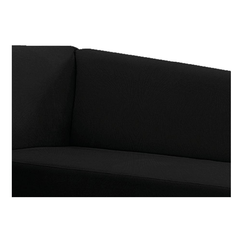 Recamier 160Cm Lado Direito Suede Preto - 4