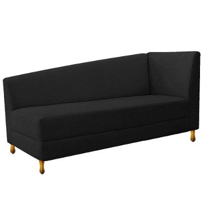 Recamier 185Cm Lado Esquerdo Corano Preto