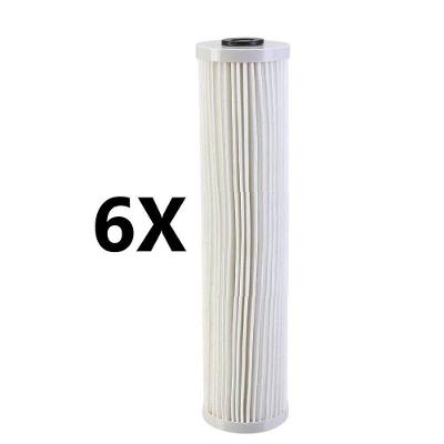 Kit 6 Refil Plissado Big 20 X 4,5 Poliester Lavavel Anúncio Com Variação Micragem (grau De Filtração) 5