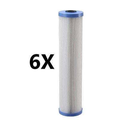 Kit 6 Refil Plissado Big 20 X 4,5 Poliester Lavavel Anúncio Com Variação Micragem (grau De Filtração) 30