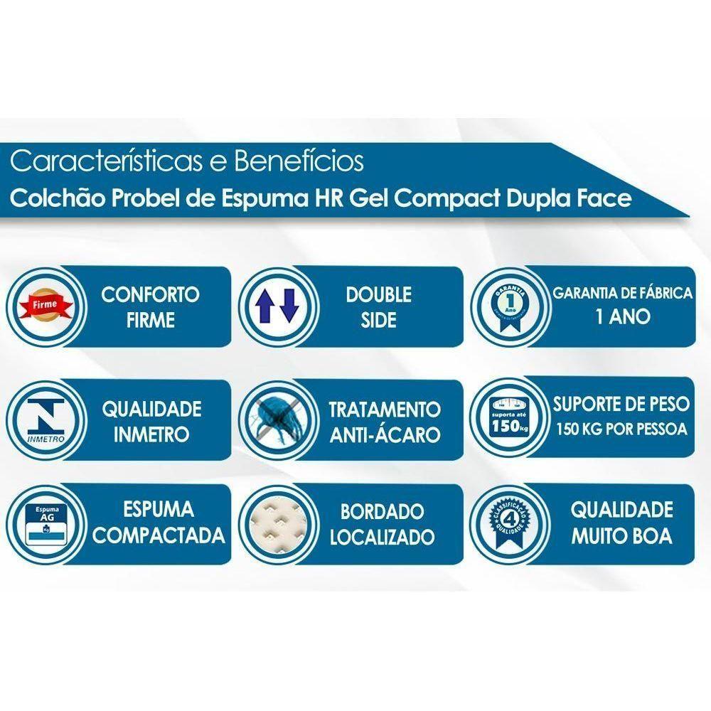 Cama Box Casal: Colchão Ortopédico Probel AG65 Force Extreme + Base CRC Suede Clean(138x188) - 5