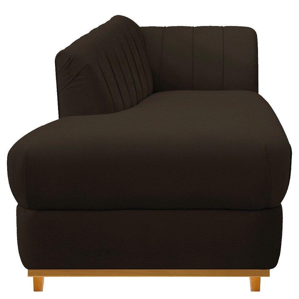 Recamier 185Cm Lado Esquerdo Corano Marrom - 5