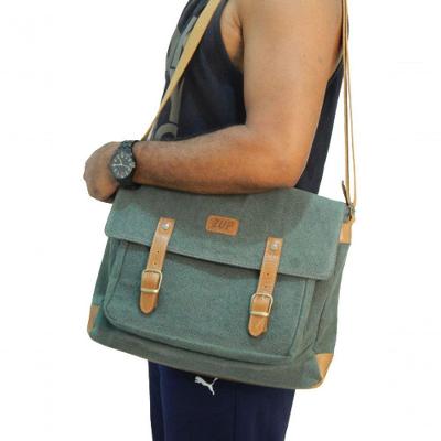 Bolsa Carteiro De Lona Lumi Zup Verde Claro