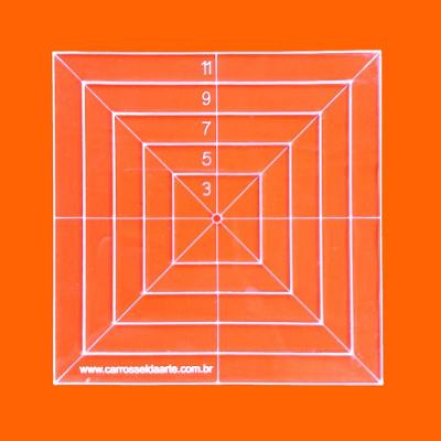 Régua Patchwork Quadrado 11cm Cristal