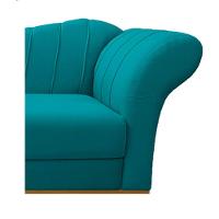 Recamier 185Cm Lado Esquerdo Suede Azul Turquesa - 3