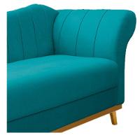 Recamier 185Cm Lado Esquerdo Suede Azul Turquesa