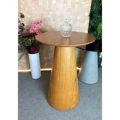 Mesa Cone De Apoio Tampo 60Cm Altura 60Cm Laminada Marrom