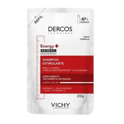 Shampoo Estimulante Dercos Energy+ Refil Vichy Antiqueda 200ml