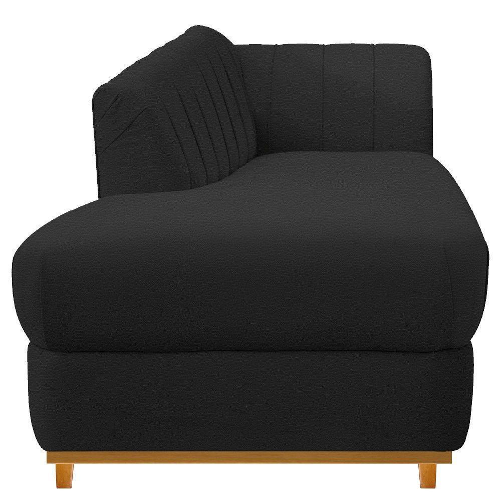 Recamier 185Cm Lado Esquerdo Corano Preto - 4